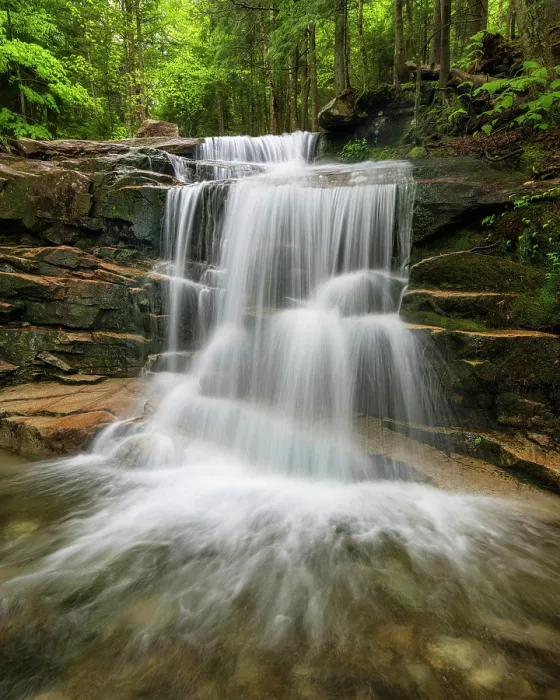 Framed Print : Stairs Falls in spring, Falling Waters Trail, Franconia Notch State Park, White Mountain National Forest, New Hampshire, USa Framed Print : Stairs Falls in spring, Falling Waters Trail, Franconia Notch State Park, White Mountain National Forest, New Hampshire, USa