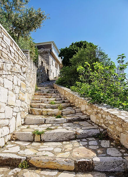 Stairway at Apeiranthos Village, Naxos Island, Cyclades, Greece
