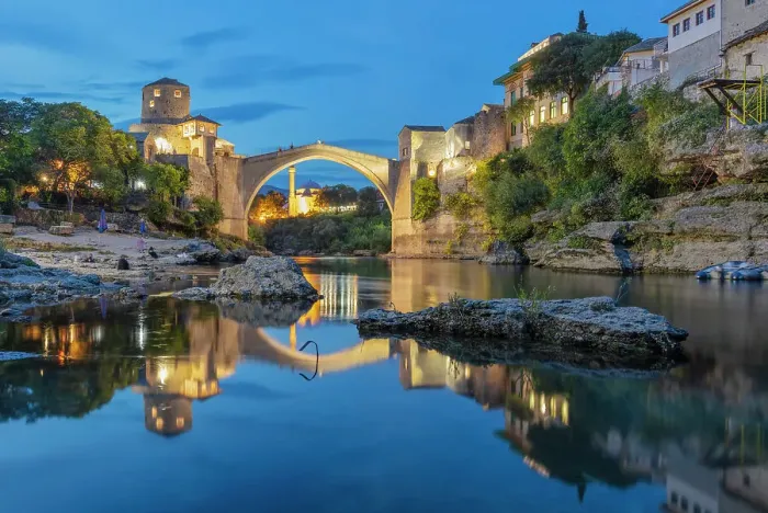 Framed Print : Stari most, Old Bridge, 16th century Ottoman bridge, Mostar, Bosnia Framed Print : Stari most, Old Bridge, 16th century Ottoman bridge, Mostar, Bosnia