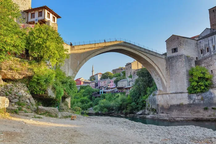 Framed Print : Stari most, Old Bridge, 16th century Ottoman bridge, Mostar, Bosnia