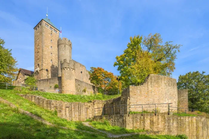 Framed Print : Starkenburg castle, Heppenheim, Hessische Bergstrasse, Odenwald, Hesse, Germany