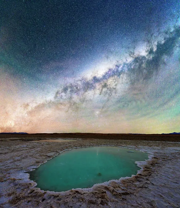 Framed Print : Starry sky and Milky Way over salt pond, Ojos del Mar, Tolar Grande, Salta, Argentina Framed Print : Starry sky and Milky Way over salt pond, Ojos del Mar, Tolar Grande, Salta, Argentina