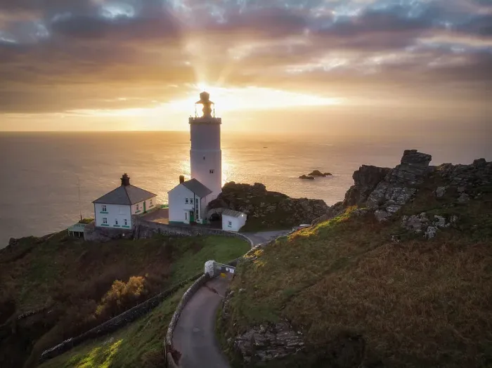 Framed Print : Start Point Lighthouse at sunrise, South Hams, Devon, England, UK Framed Print : Start Point Lighthouse at sunrise, South Hams, Devon, England, UK
