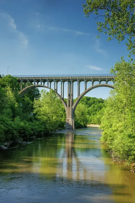 Framed Print : Station Road Bridge, Ohio, USA Framed Print : Station Road Bridge, Ohio, USA