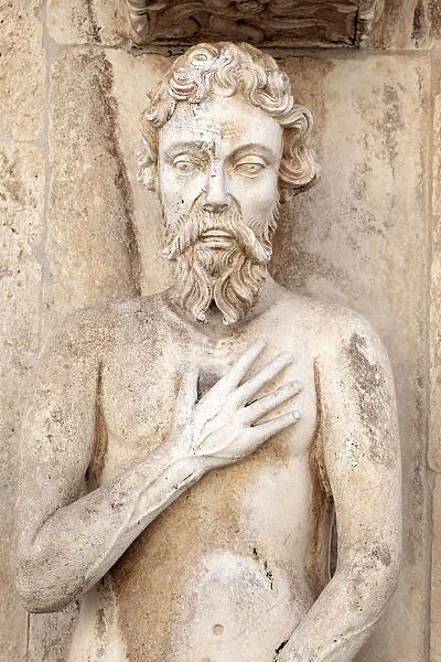 Statue of Adam, Cathedral of St. James, Sibenik, Dalmatia, Croatia