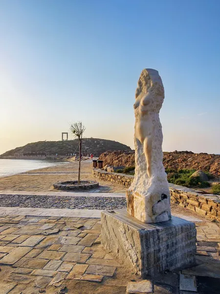 Aphrodite and Apollo Print at Sunset, Naxos Island, Greece. Art
