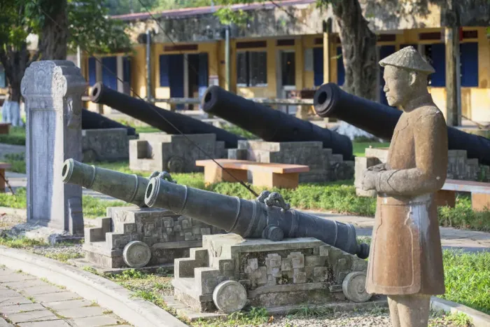 Framed Print : Statue and cannons at Fine Arts Museum, Citadel, Hue, Thua Thien-Hue, Vietnam Framed Print : Statue and cannons at Fine Arts Museum, Citadel, Hue, Thua Thien-Hue, Vietnam