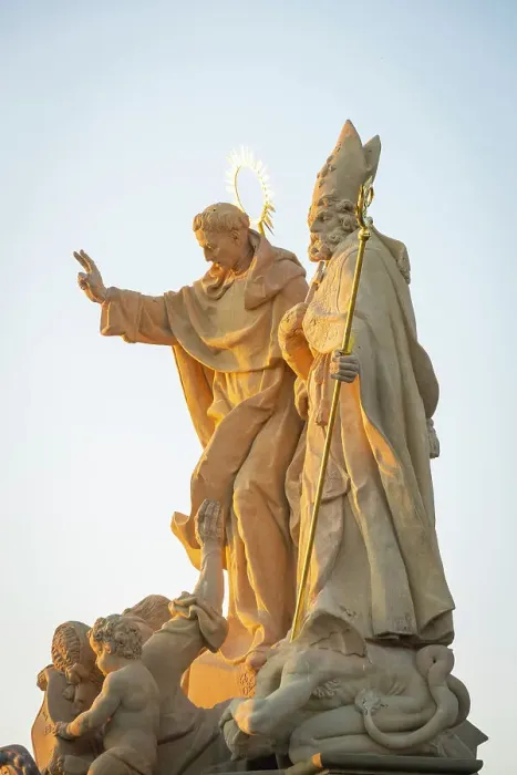 Framed Print : Statue on Charles Bridge, Prague, Czech Republic Framed Print : Statue on Charles Bridge, Prague, Czech Republic