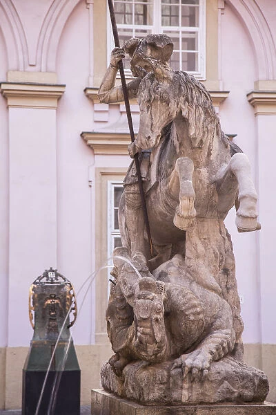 Statue in courtyard in Primates Palace, Bratislava, Slovakia