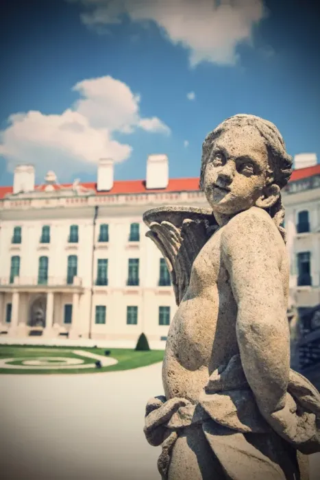 Framed Print : Statue at Esterhazy Palace, Fertod, Western Transdanubia, Hungary