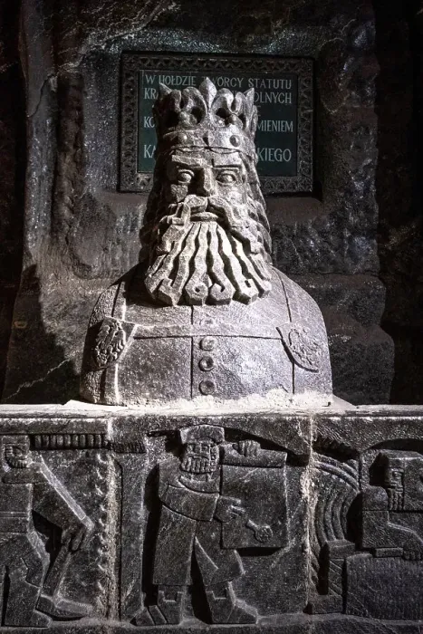 Framed Print : Statue of King Casimir III, Wieliczka Salt Mine (UNESCO World Heritage Site), Krakow, Poland