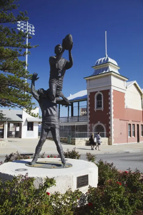 Framed Print : Statue outside Fremantle Oval, Fremantle, Western Australia, Australia Framed Print : Statue outside Fremantle Oval, Fremantle, Western Australia, Australia