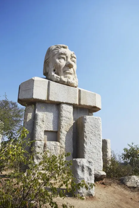 Framed Print : Statue of Paul Kruger at Paul Kruger Gate, Kruger National Park, Mpumalanga, South Africa