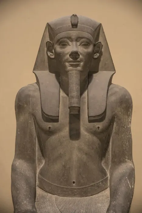 Framed Print : Statue of a Pharaoh that was positioned outside the Harhotep tomb, Egyptian Museum Framed Print : Statue of a Pharaoh that was positioned outside the Harhotep tomb, Egyptian Museum