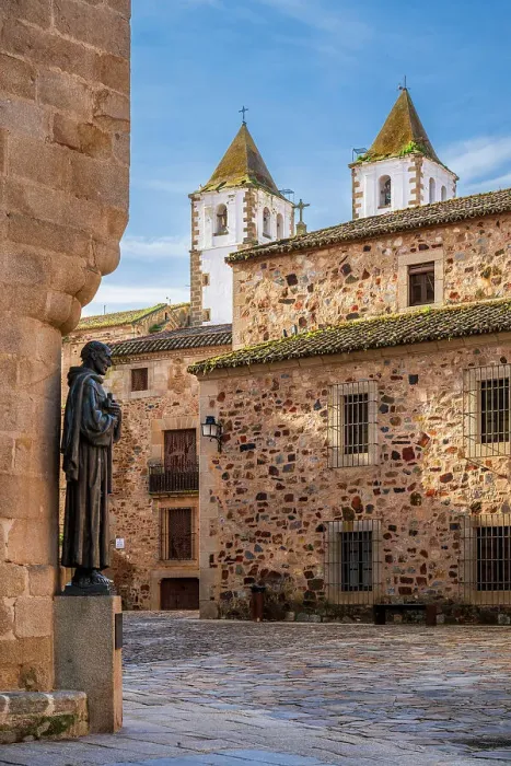 Framed Print : Statue of San Pedro de Alcantara outside the Cathedral, Caceres, Extremadura, Spain Framed Print : Statue of San Pedro de Alcantara outside the Cathedral, Caceres, Extremadura, Spain