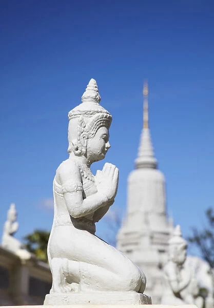 Statue at Silver Pagoda inside Royal Palace complex, Phnom Penh, Cambodia