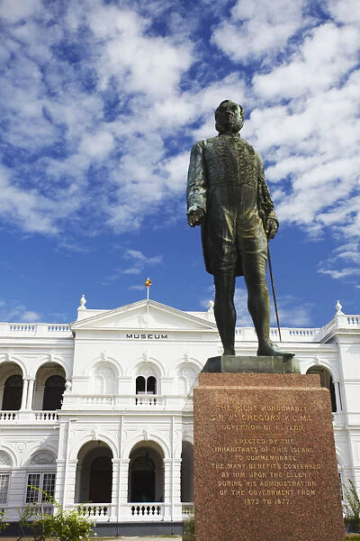Statue of Sir W M Gregory outside National Museum, Cinnamon Gardens, Colombo, Sri Lanka