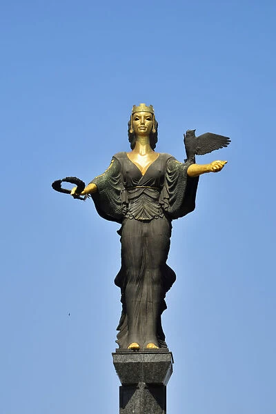 Statue of Sveta Sofia (Statue of Saint Sophia) by the sculptor Georgi Chapkanov, with