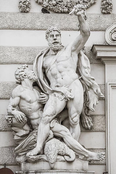Statues on the Hofburg, Vienna, Austria