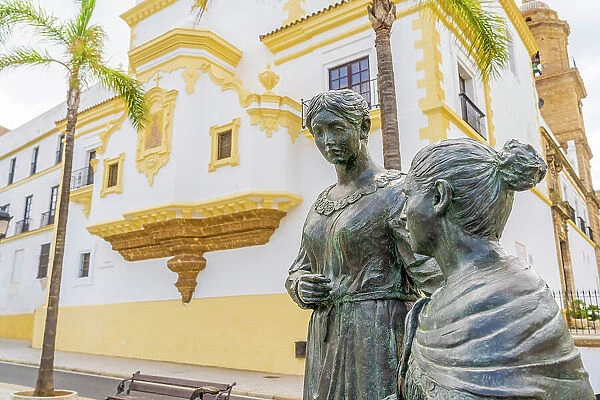 Statues outside Santo Domingo Convent, Cadiz, Andalusia, Spain
