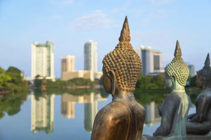Framed Print : Statues at Seema Malakaya on Bere Lake, Colombo, Sri Lanka Framed Print : Statues at Seema Malakaya on Bere Lake, Colombo, Sri Lanka