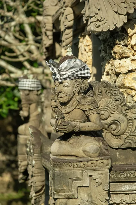 Framed Print : Statues at a typical Balinese Hindu temple, Bali, Indonesia