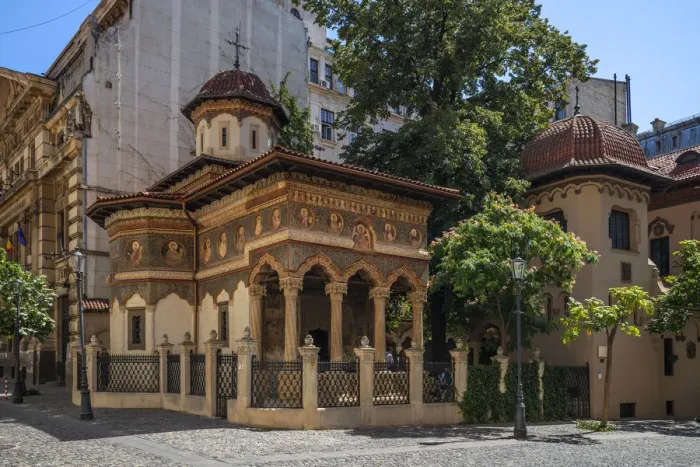 Framed Print : Stavropoleos monastery, Bucharest, Walachia, Romania