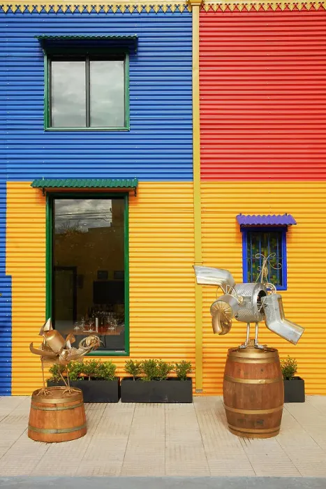 Framed Print : Steel sculptures at the Vico Wine Bar, La Boca, Buenos Aires, Argentina Framed Print : Steel sculptures at the Vico Wine Bar, La Boca, Buenos Aires, Argentina