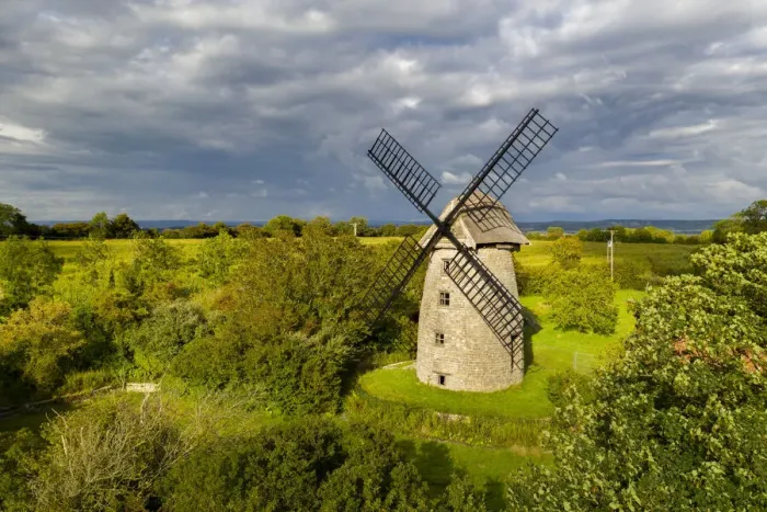 Framed Print : Stembridge Tower Mill, the last remaining thatched windmill in England, High Ham Framed Print : Stembridge Tower Mill, the last remaining thatched windmill in England, High Ham