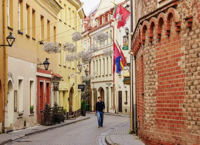 Framed Print : Stikliu Street, Old Town, Vilnius, Lithuania Framed Print : Stikliu Street, Old Town, Vilnius, Lithuania