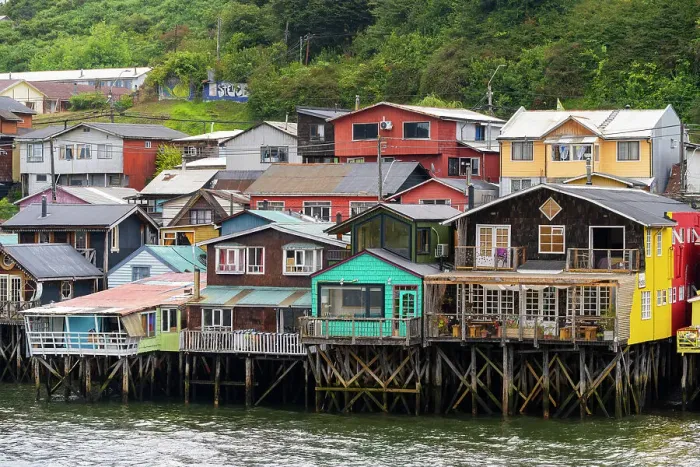 Framed Print : Stilt houses called Palafitos, Castro, Chiloe Island, Chiloe Province, Los Lagos Region, Chile Framed Print : Stilt houses called Palafitos, Castro, Chiloe Island, Chiloe Province, Los Lagos Region, Chile
