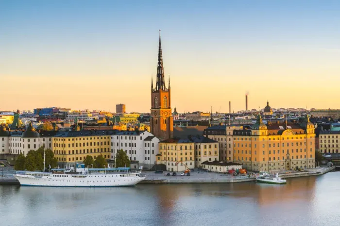 Framed Print : Stockholm, Sweden, Northern Europe. High angle view over Riddarholmen Framed Print : Stockholm, Sweden, Northern Europe. High angle view over Riddarholmen