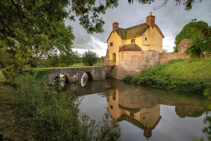 Framed Print : Stogursey Castle thatched Gatehouse, Stogursey, Somerset, England. Autumn (September) 2023 Framed Print : Stogursey Castle thatched Gatehouse, Stogursey, Somerset, England. Autumn (September) 2023