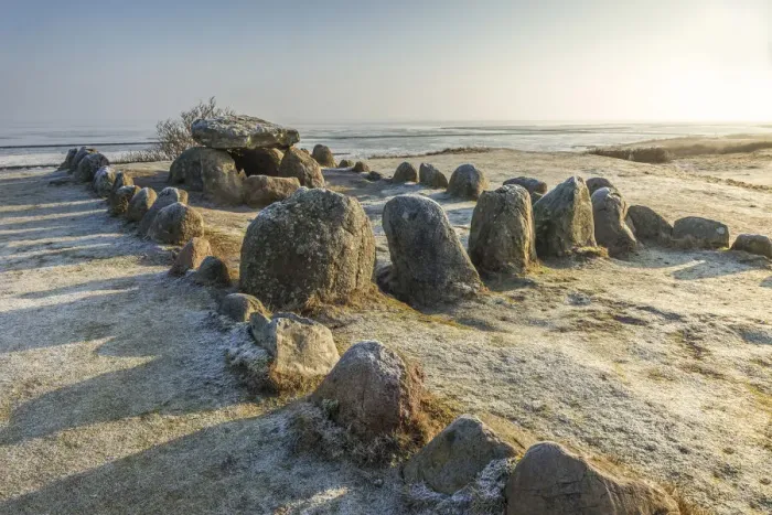 Framed Print : Stone Age stone circle Harhoog in Keitum, Sylt, Schleswig-Holstein, Germany Framed Print : Stone Age stone circle Harhoog in Keitum, Sylt, Schleswig-Holstein, Germany