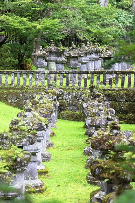 Framed Print : Stone lanterns of Mausoleum of Iemitsu at Rinnoji Temple (UNESCO World Heritage Site), Nikko, Tochigi, Japan