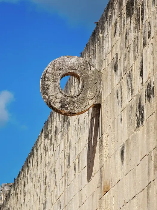 Framed Print : Stone Ring at The Great Ball Game Court, Chichen Itza, Yucatan State, Mexico