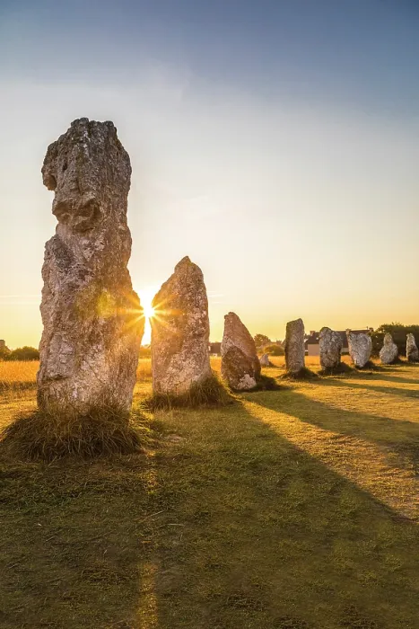 Framed Print : Stone rows of Lagatjar at sunrise, near Camaret-sur-Mer, Finistere, Brittany, France Framed Print : Stone rows of Lagatjar at sunrise, near Camaret-sur-Mer, Finistere, Brittany, France