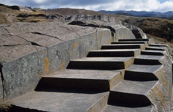 Stone steps carved by Inca craftsmen