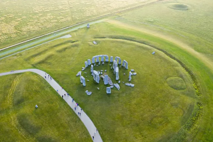 Framed Print : Stonehenge viewed from above, Salisbury Plain, Wiltshire, England Framed Print : Stonehenge viewed from above, Salisbury Plain, Wiltshire, England