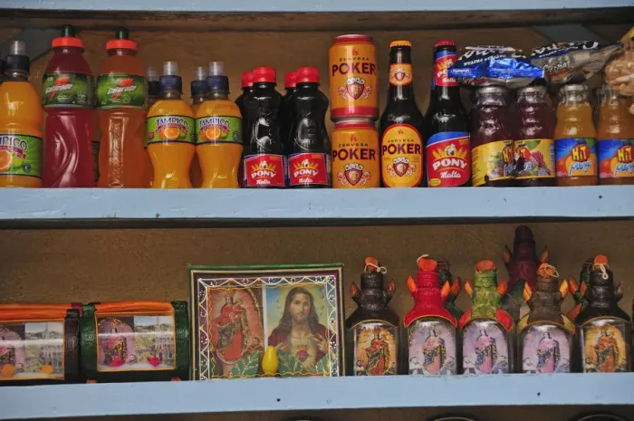 Framed Print : Store selling drinks, Las Lajas, Colombia, South America Framed Print : Store selling drinks, Las Lajas, Colombia, South America