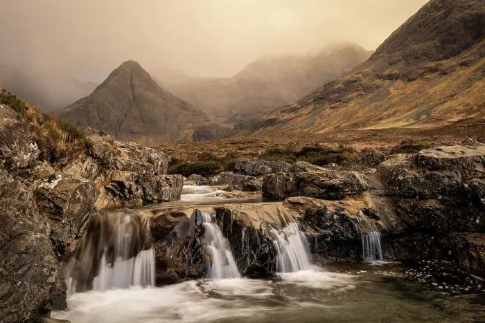 Framed Print : Storm over the Black Cuillins and the Fairy Pools, Glenbrittle, Isle of Skye, Scotland. Winter (February) 2025 Framed Print : Storm over the Black Cuillins and the Fairy Pools, Glenbrittle, Isle of Skye, Scotland. Winter (February) 2025