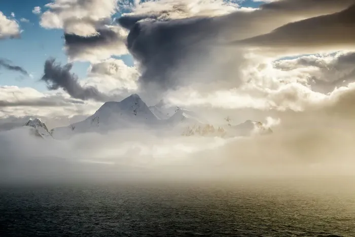 Framed Print : Storm clouds & sea mist, Livingstone Island, Antarctica Framed Print : Storm clouds & sea mist, Livingstone Island, Antarctica