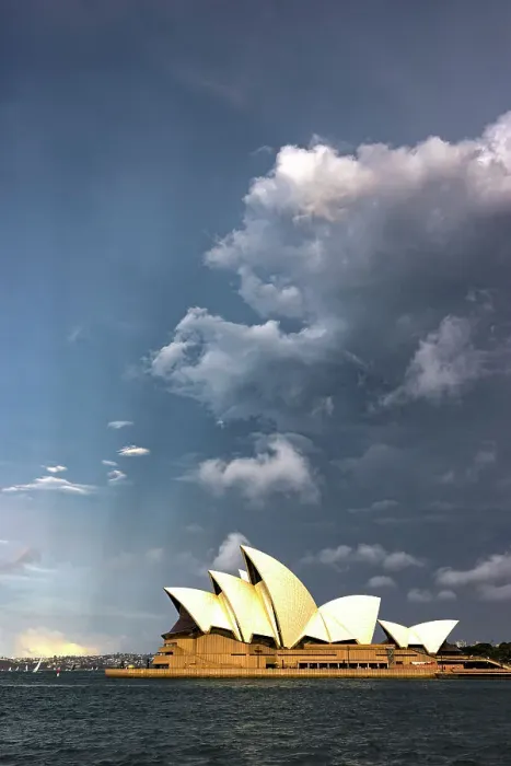 Framed Print : Storm clouds over Sydney Opera House, Sydney, New South Wales, Australia