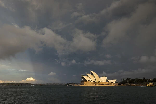 Storm clouds over Sydney Opera House, Sydney, New South Wales, Australia