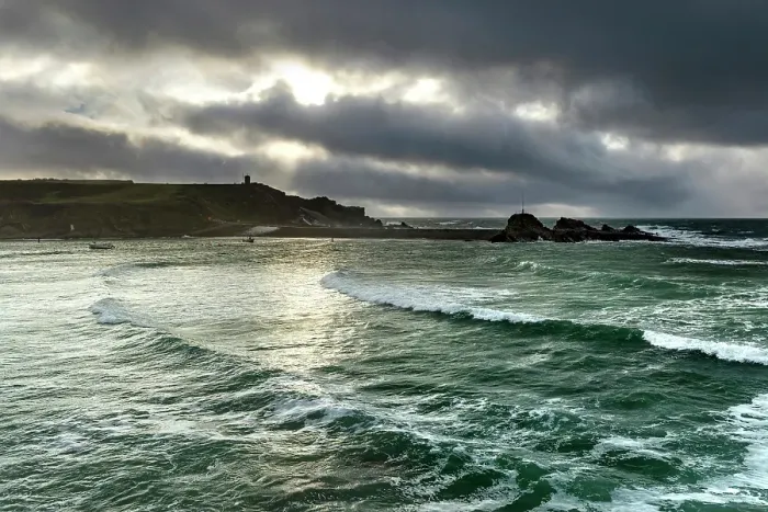 Framed Print : Stormy weather, Bude, North Corwall, England Framed Print : Stormy weather, Bude, North Corwall, England
