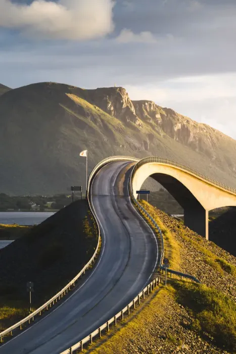 Framed Print : Storseisundet Bridge along the Atlantic Ocean Road, More og Romsdal, Norway Framed Print : Storseisundet Bridge along the Atlantic Ocean Road, More og Romsdal, Norway
