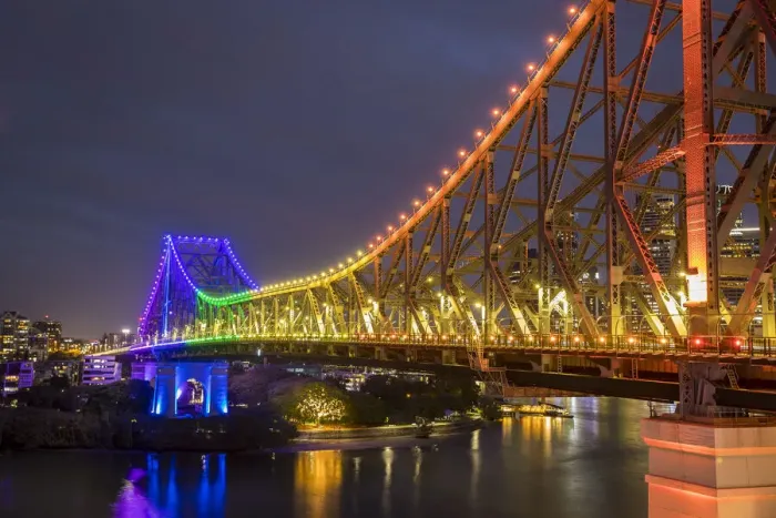 Framed Print : Story Bridge at dusk, Brisbane, Queensland, Australia Framed Print : Story Bridge at dusk, Brisbane, Queensland, Australia