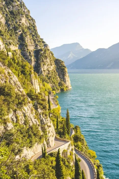 Framed Print : Strada della Forra, Tremosine, lake Garda, Brescia district, Lombardy, Italy Framed Print : Strada della Forra, Tremosine, lake Garda, Brescia district, Lombardy, Italy