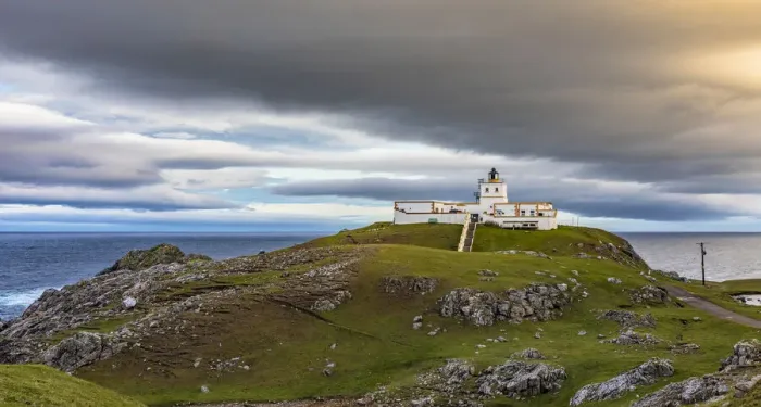 Framed Print : Strathy Point Lighthouse, Strathy Point, Sutherland, Scotland, United Kingdom Framed Print : Strathy Point Lighthouse, Strathy Point, Sutherland, Scotland, United Kingdom