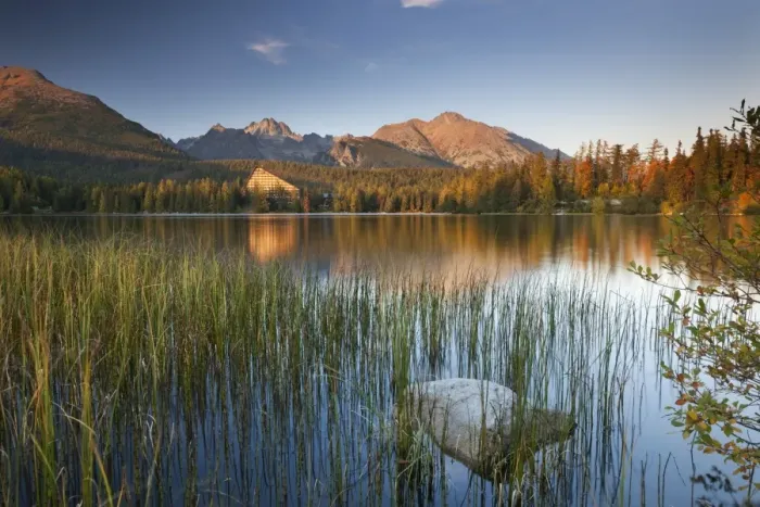 Framed Print : Strbske Pleso Lake in the Tatra Mountains, Slovakia, Europe. Autumn Framed Print : Strbske Pleso Lake in the Tatra Mountains, Slovakia, Europe. Autumn